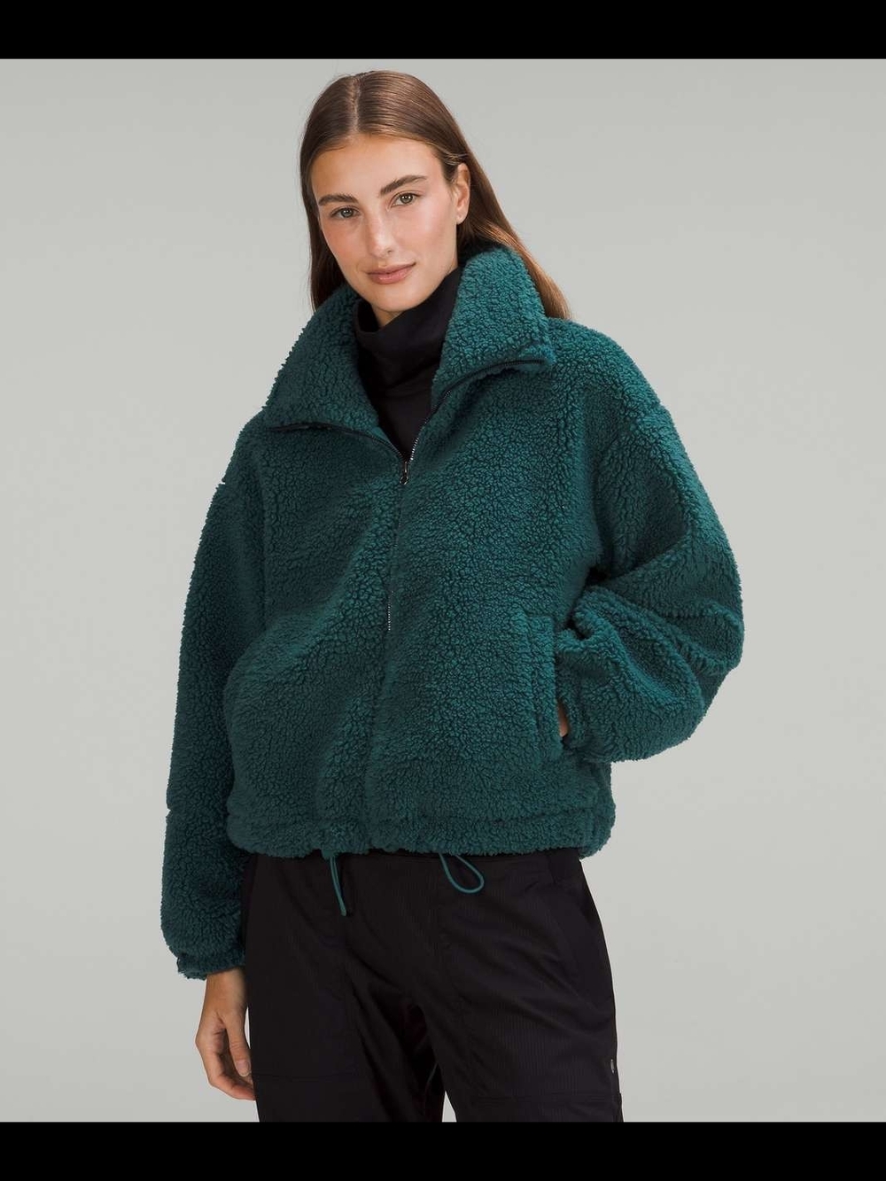 Lululemon Cinchable Fleece Zip-Up Green Jasper Size 6
